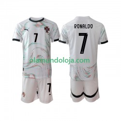Camisola Portugal Cristiano Ronaldo 7 Criança Equipamento Segundo 2025 Manga Curta